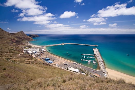 The harbor in Porto Santo, Madeira, Portugal