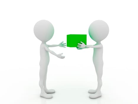 Teamwork. 3d image.