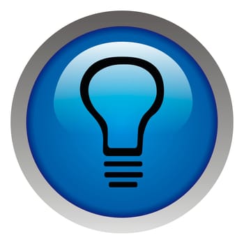 Glossy idea web icon design element. Electricity payment