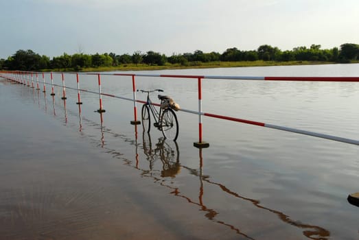 bicycle in the flood