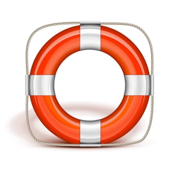 Orange Life Belt in upright