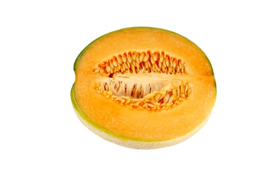 sweet baby melon isolated on white background