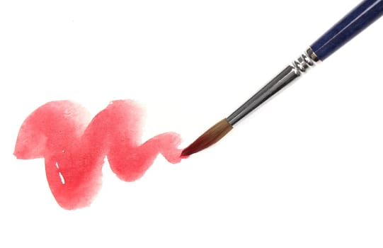 Brush painting over white