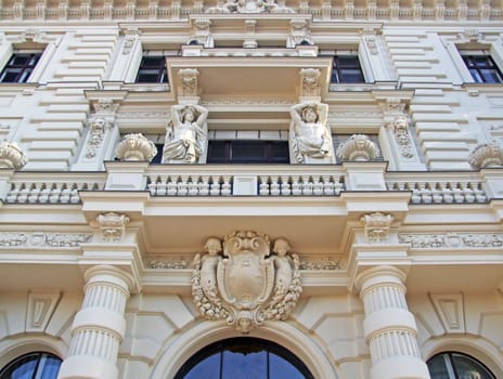 Stucco façade