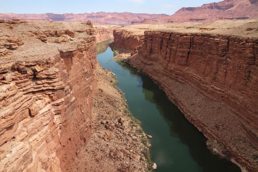 Classic Colorado River flow through American southwest