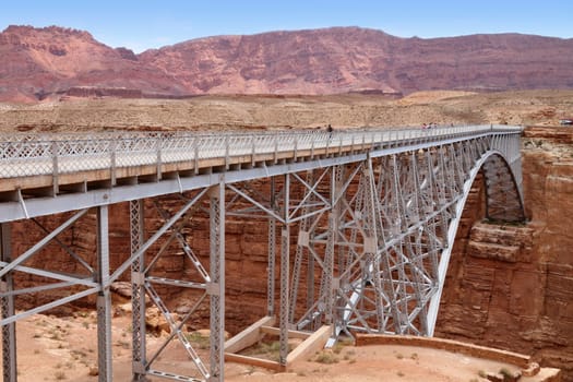 Navajo Bridge crosses the Colorado River near Page, Arizona, USA