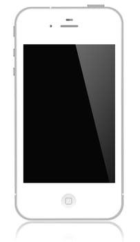 SmartPhone   white on white background.