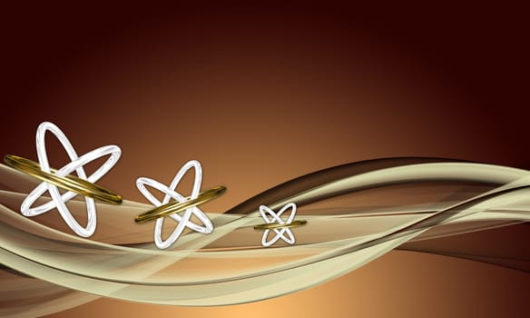 A Abstract company ticket on gradient background