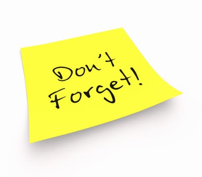 Notes - Don't forget!