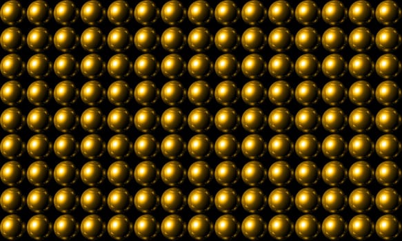 Gold Ball Grid Matrix Background