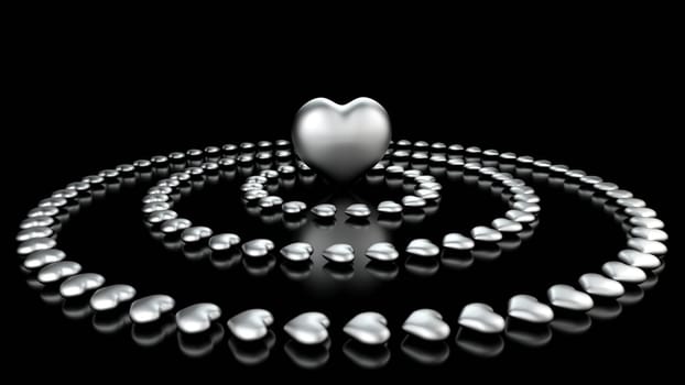 in the Center of Hearts - Black Chrome