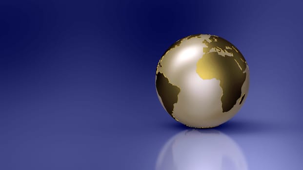 Golden Globe on blue background - Europe