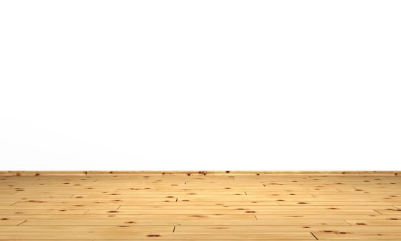 Light wooden floor in front of a white wall 05