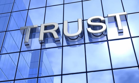 Mirror façade blue - Trust Concept