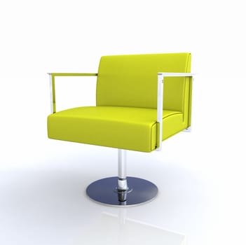 Modern Designer Chair - Yellow Chrome 2