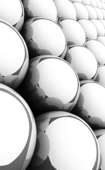 Silver reflection balls background 8