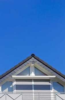 Roof gable in summer