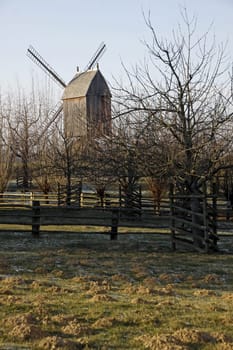 Garden with post mill