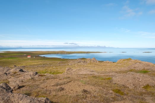 Landscape on the Vatnsnes peninsula in Iceland