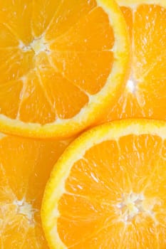 close-up image of fresh orange fruits slices