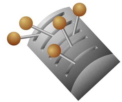 illustration of the lever switch - on-off position