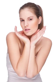 Studio shot of a young woman