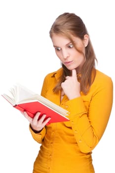 Young woman with a book