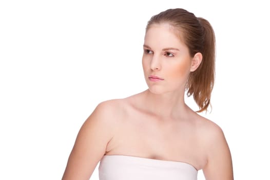 Studio shot of a young woman