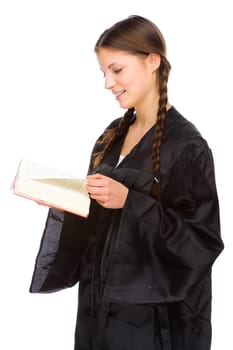 Young lawyer with a law book