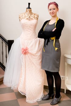 Young fashion designers in their studio