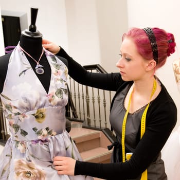 Young fashion designers in their studio