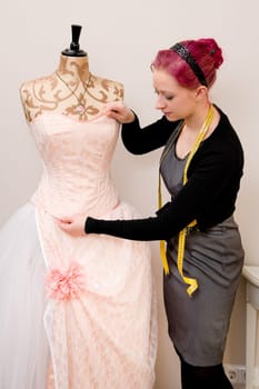 Young fashion designers in their studio