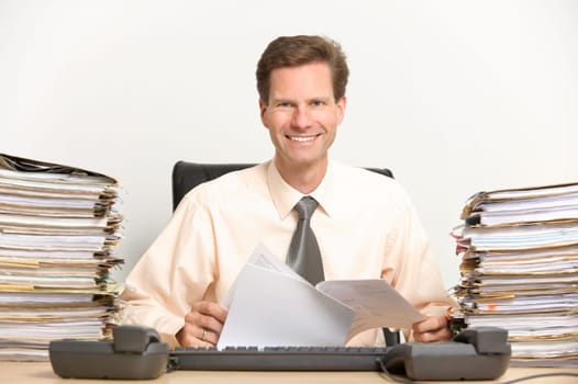 Middle-aged businessman in office