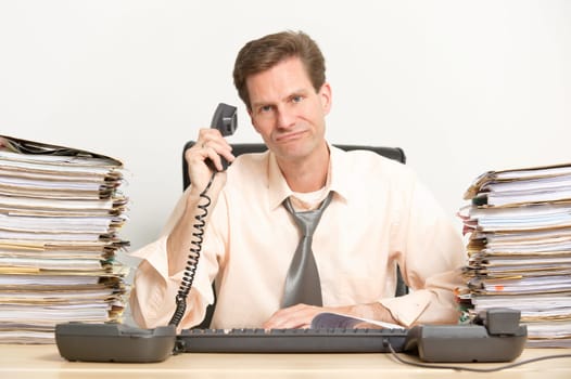 Middle-aged businessman in office