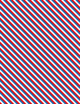 Red, White and blue patriotic diagonal striped background.