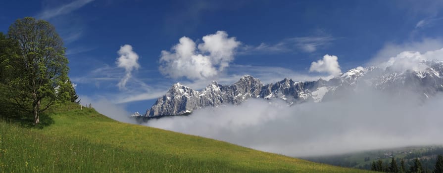 Panorama from the Dachstein,Styria,Austria