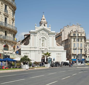 The old church of Saint Ferreol in the port district of Marseille in the south of France