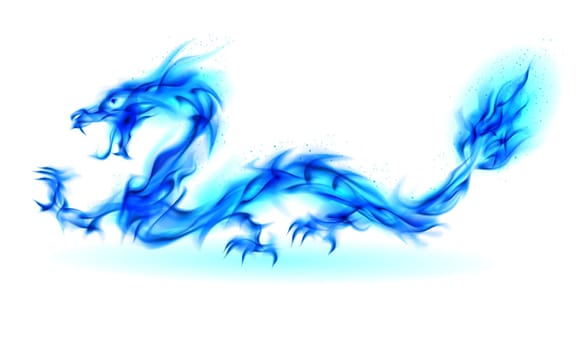 Abstract Dragon. Illustration on white background for design