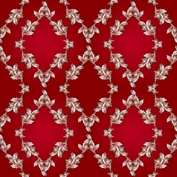 Abstract illustration of Red Autumn leaves background for seasonal design.
