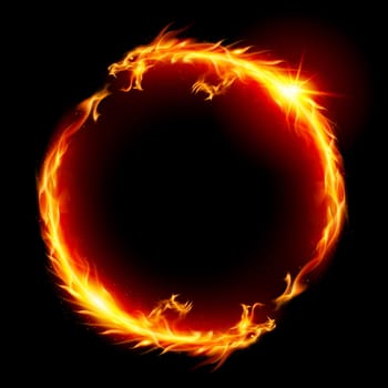 Ring of Fire of the Dragon. Illustration on white background.