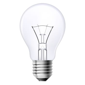 Filament lamp on a white background. Illustration for design