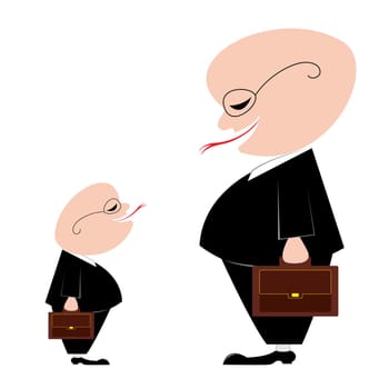 Two businessmen. Illustration on white background for design.