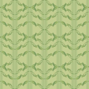 Vintage Pattern. Illustration on green background for design