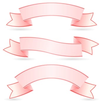 Set of Pink Banners. Illustration on white background for design