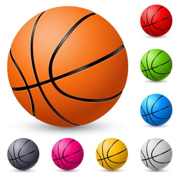 Basketball. Illustration on white background for design.