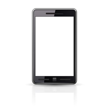 Black Smart-phone isolated on white background