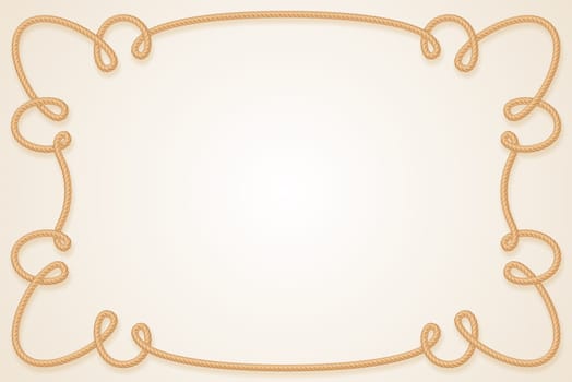 Frame Made of Rope. Cartoon illustration for design