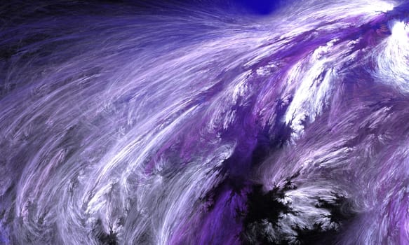 Fractal image depicting an Abstract Winter Storm.