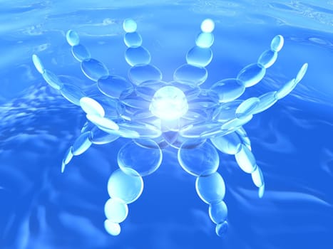 graphic on the water
