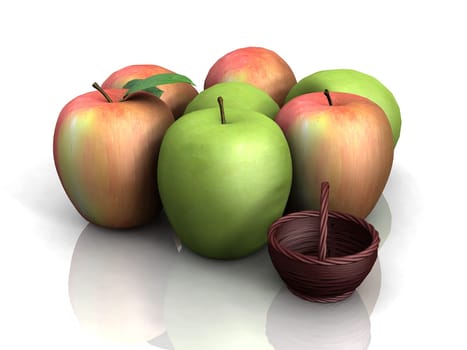 apples and the basket